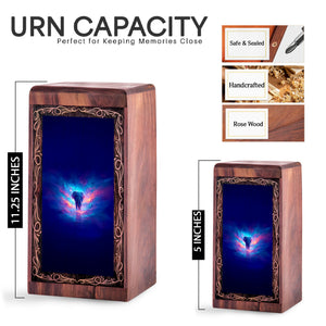 Spiritual Glow Elephant Urn Box - Cremation Urn For Ashes Adult Male