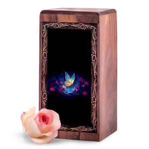 Enchanted Glow Butterfly Urn For Ashes - Memorial Funeral Urn For Mom & Dad