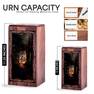 Unique Unicorn Burial Urn for Human Ashes - Magical Wooden Urn For Father