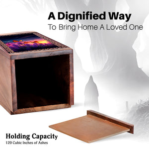 Butterfly Wooden Urns - Beautiful Burial Urns For Women Ashes