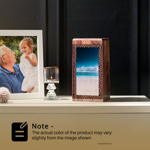 Handcrafted Beach Memorial Urn For Funeral - Ashes Box For Cremation