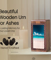 Beach Scenic Wooden Urn For Ashes - Ocean Wooden Cremation Urns