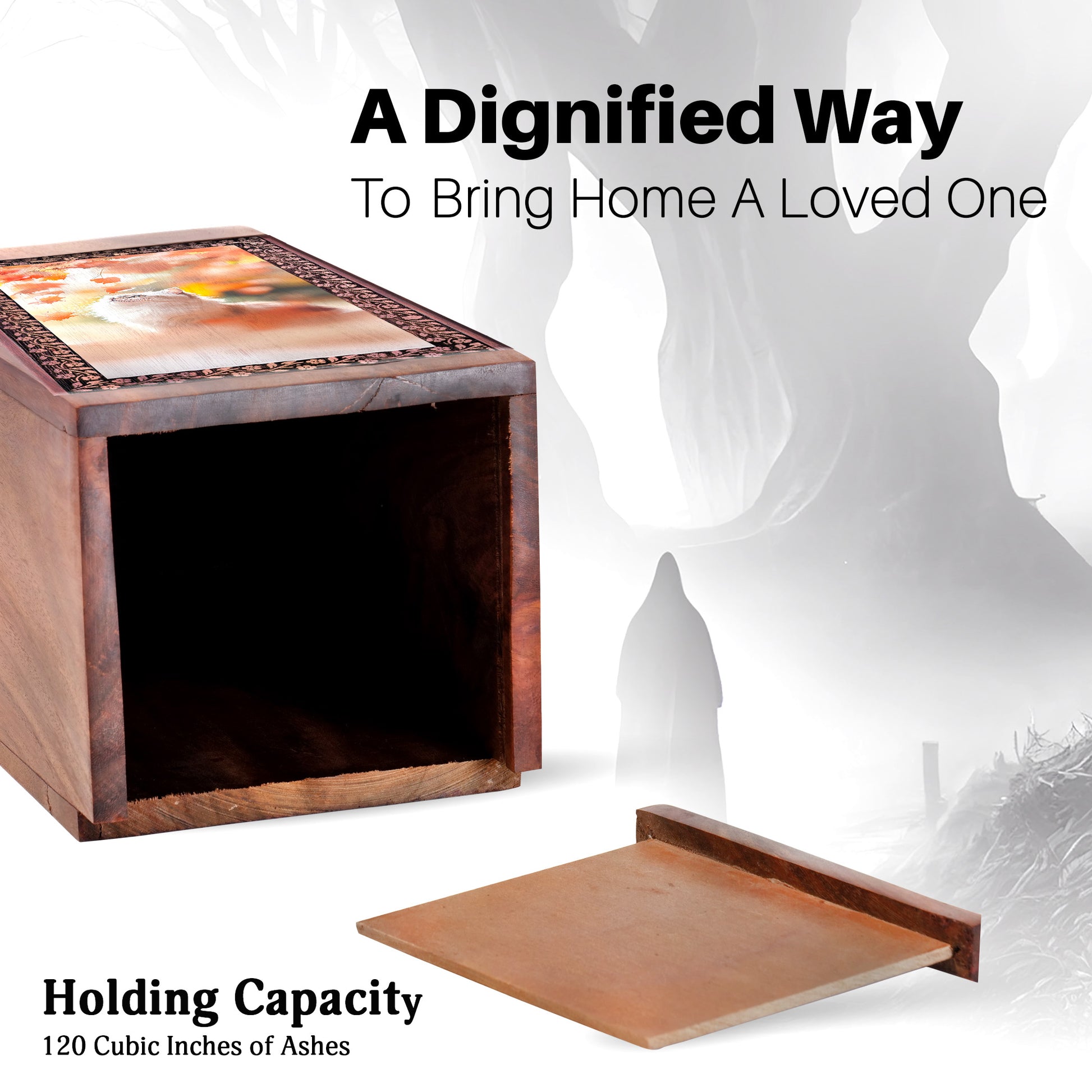 Persian Cat Memorial Urn Box - Handmade Urn Box For Funeral Service