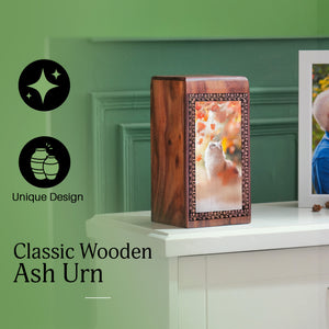 Persian Cat Memorial Urn Box - Handmade Urn Box For Funeral Service