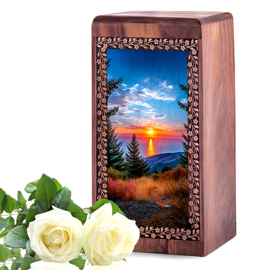 Sunset Cremation Urn For Human Ashes - Funeral Urn For Adults