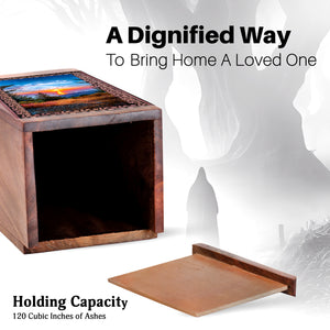 Sunset Cremation Urn For Human Ashes - Funeral Urn For Adults