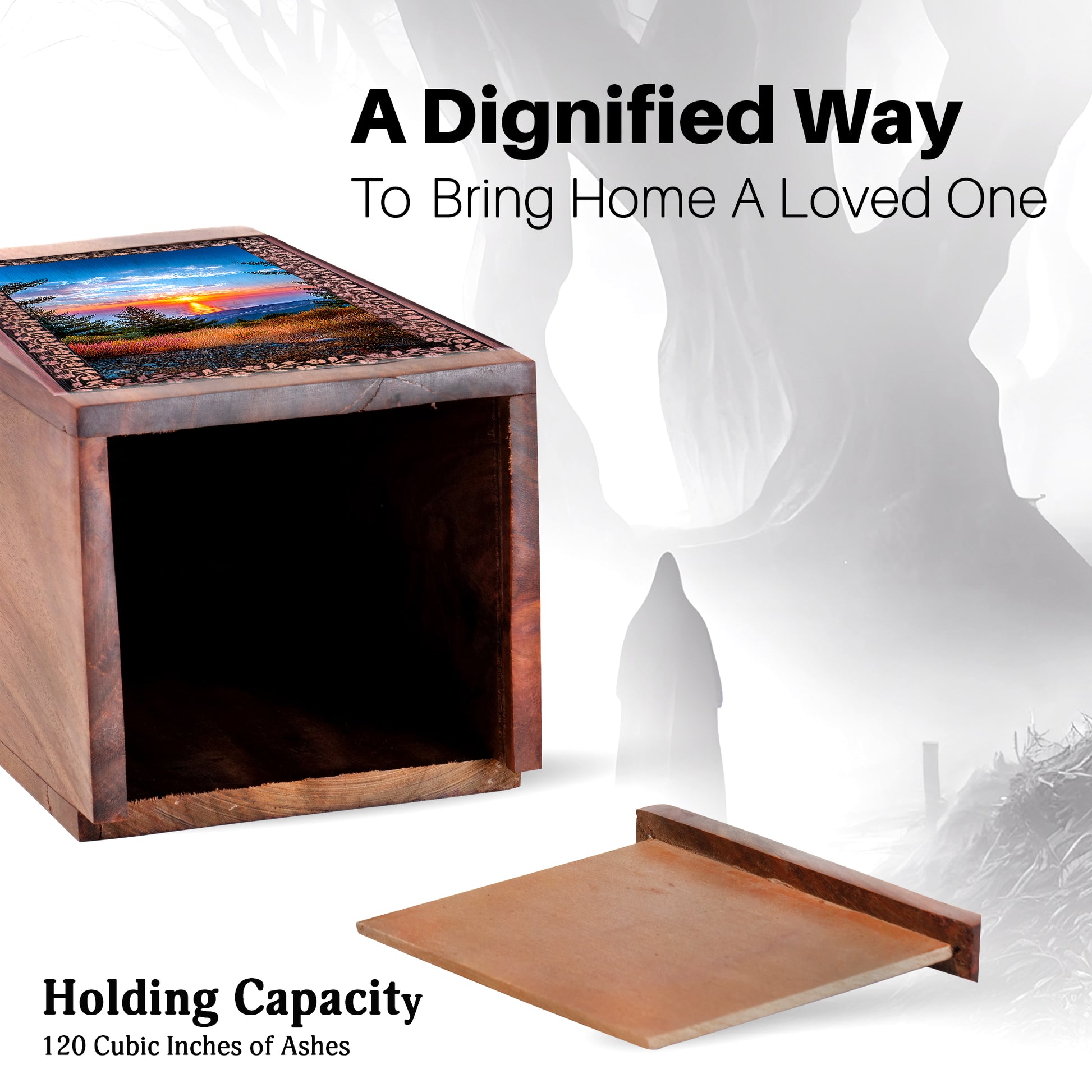 Sunset Cremation Urn For Human Ashes - Funeral Urn For Adults