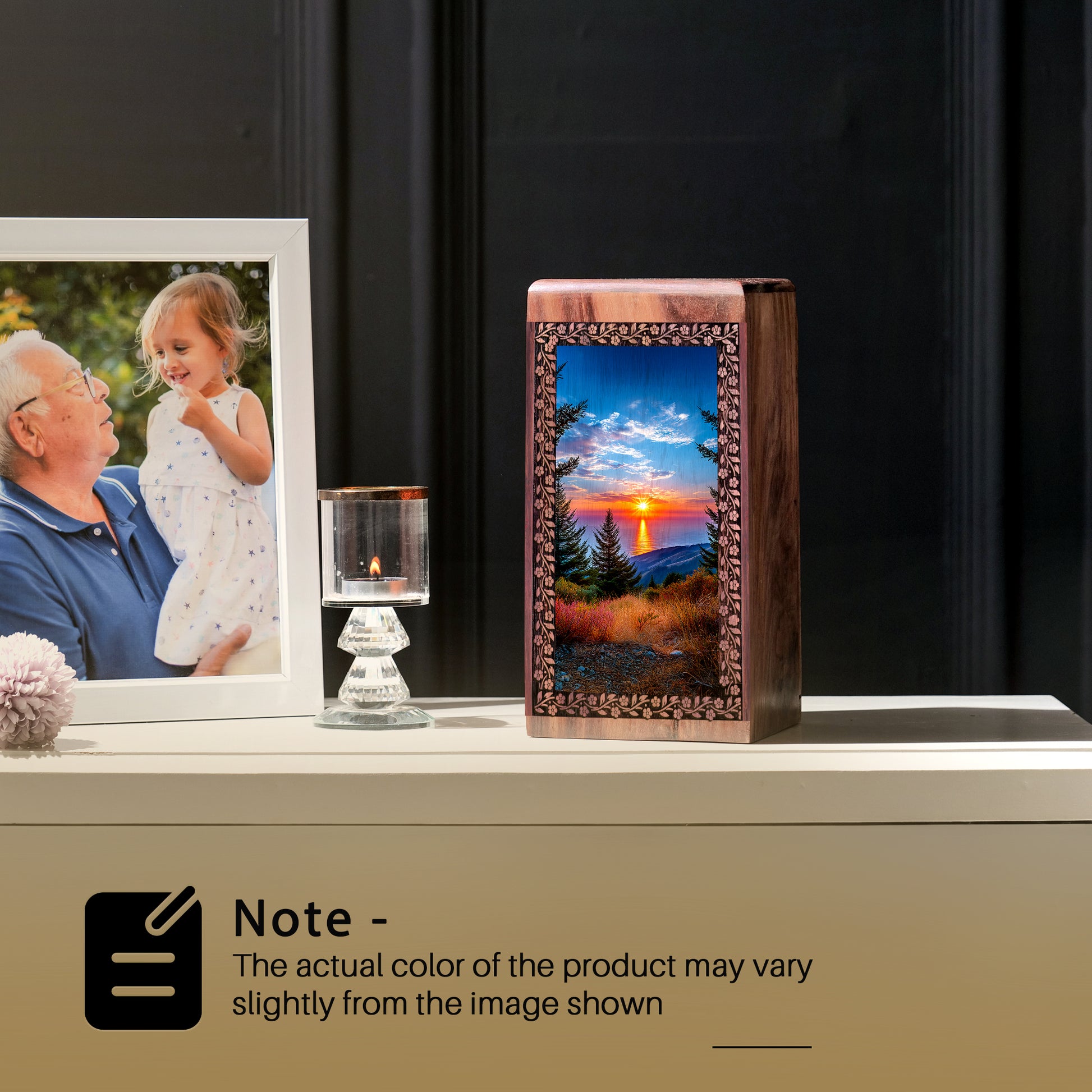 Sunset Cremation Urn For Human Ashes - Funeral Urn For Adults