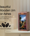 Beautiful Dog Wooden Memorial Urn - Wooden Cremation Urns For Pet Ashes
