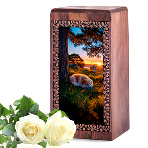 Handcrafted Cremation Urn For Pet Dog - Dog's Ashes Memorial Urn