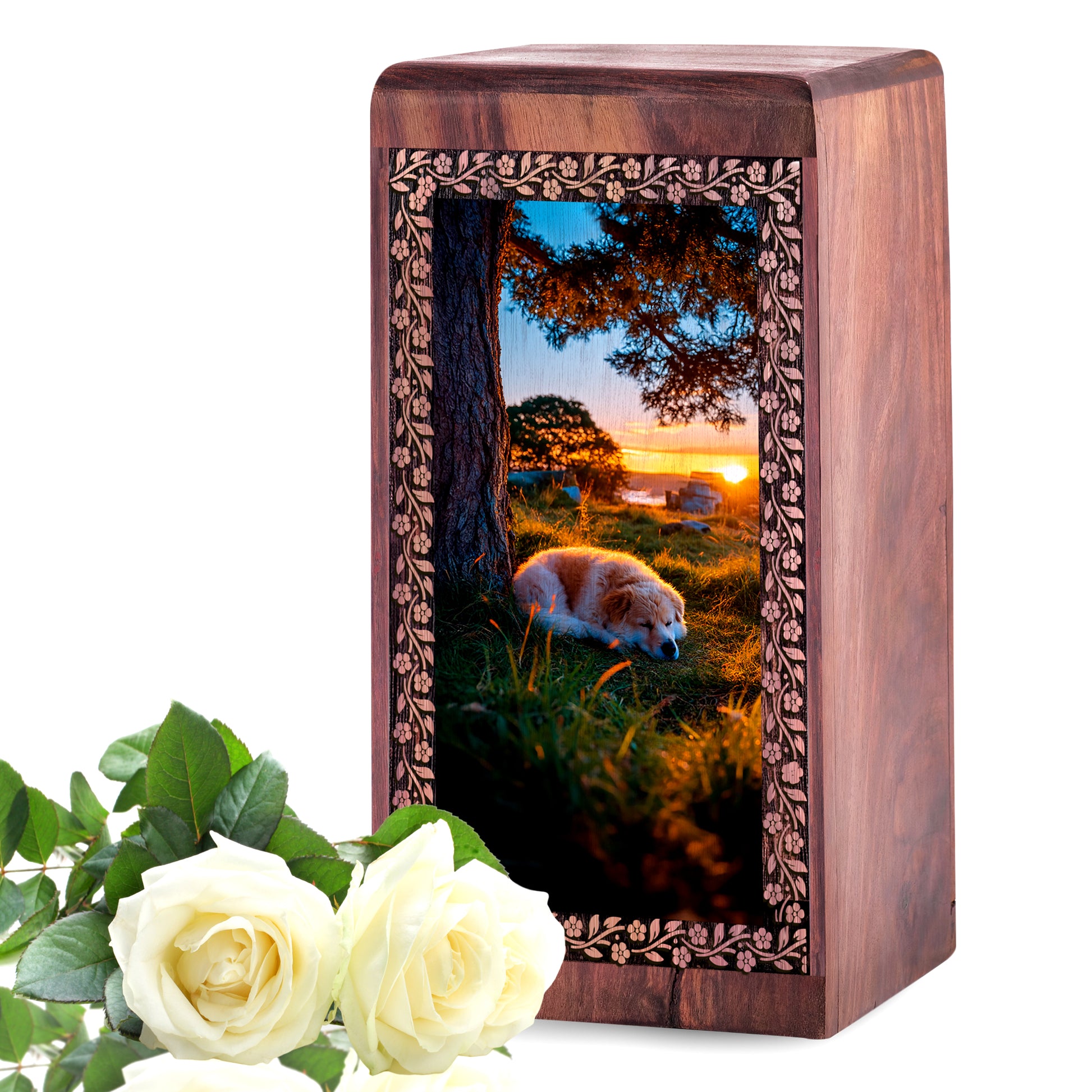 Handcrafted Cremation Urn For Pet Dog - Dog's Ashes Memorial Urn