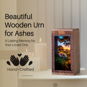 Handcrafted Cremation Urn For Pet Dog - Dog's Ashes Memorial Urn