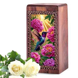 Humming Bird Cremation Urns - Wooden Box Urns For Humman Funeral Ashes